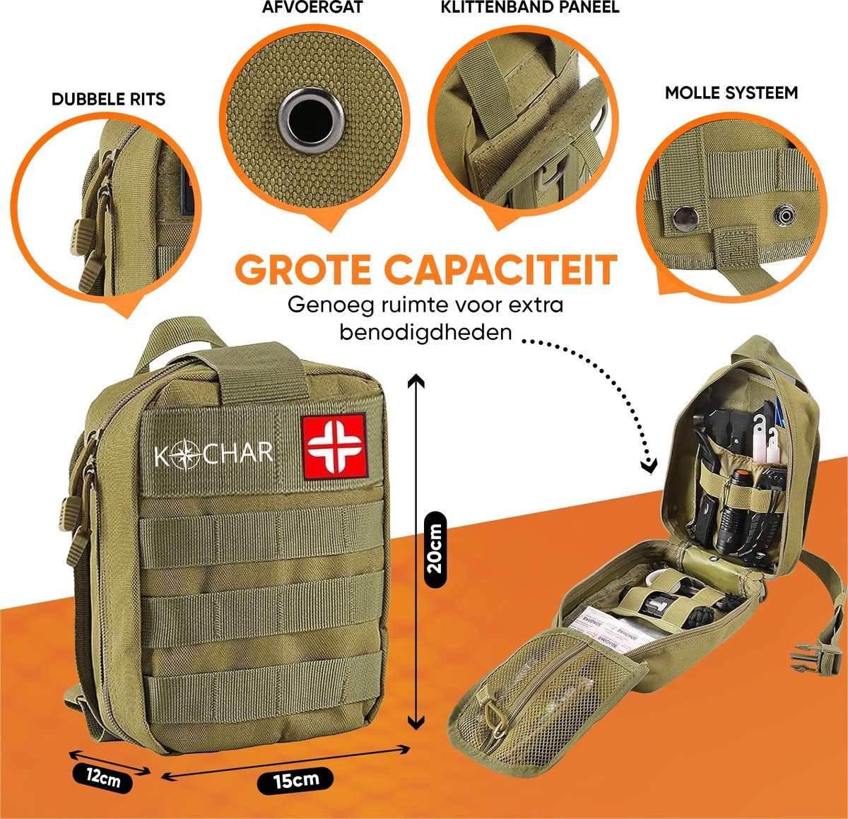 Kochar Noodpakket - 142 Delige Survival Kit - Overlevingspakket