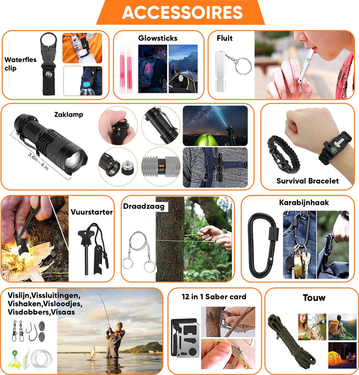 Kochar Noodpakket - 142 Delige Survival Kit - Overlevingspakket