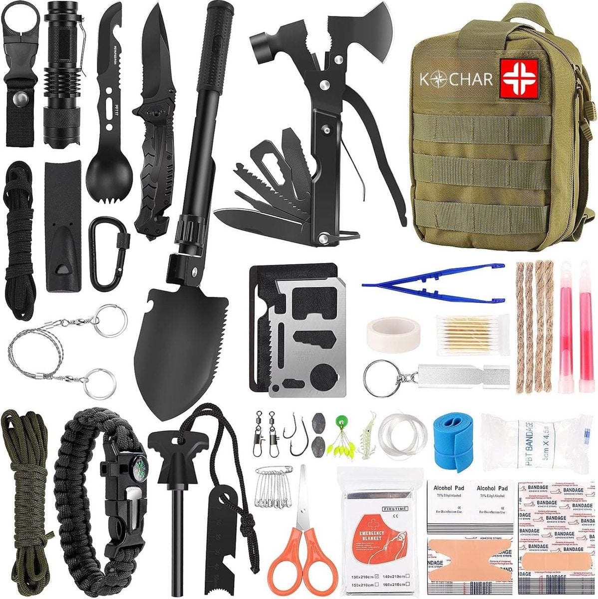 Kochar Noodpakket - 142 Delige Survival Kit - Overlevingspakket