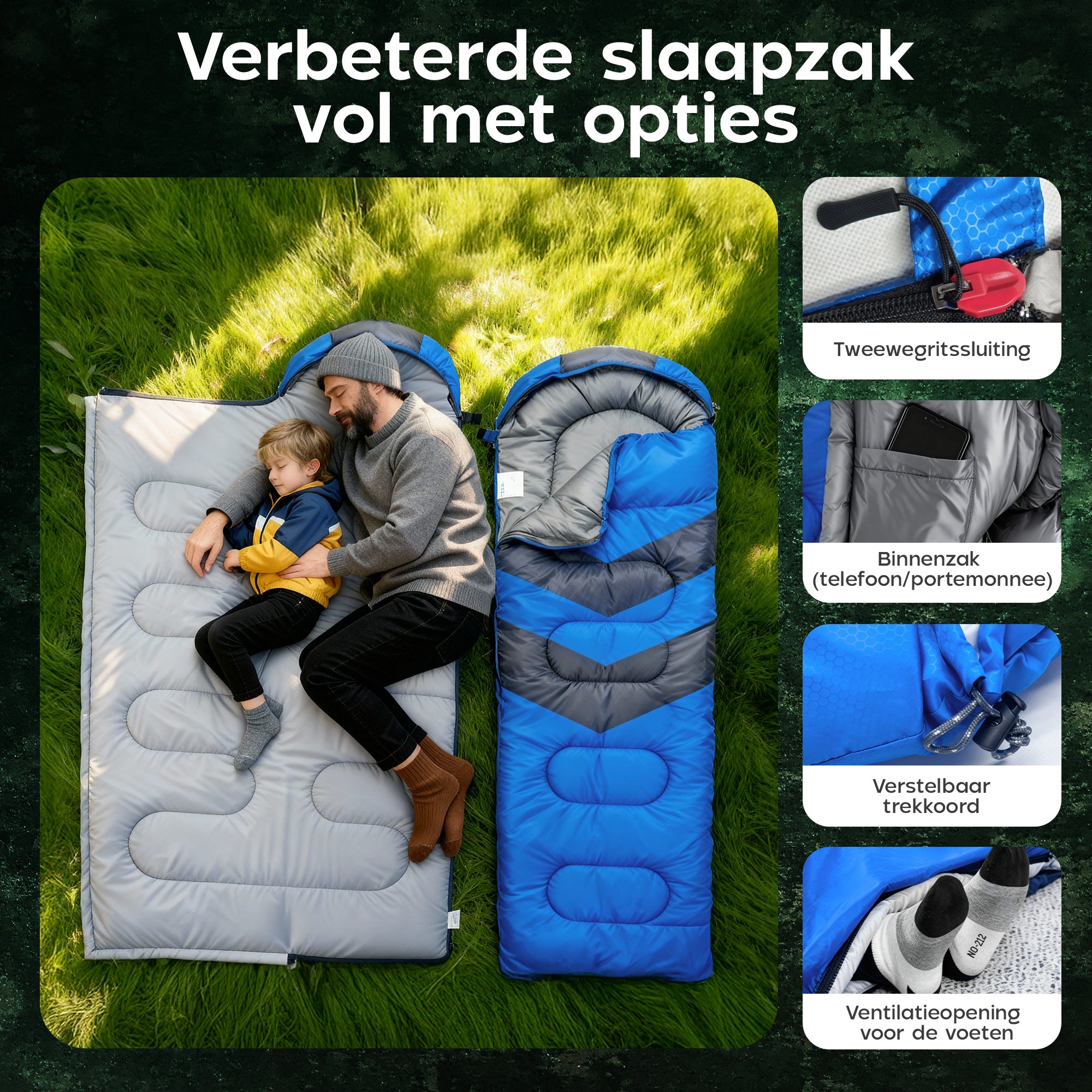 Kochar Slaapzak 4 Seizoenen - Blauw