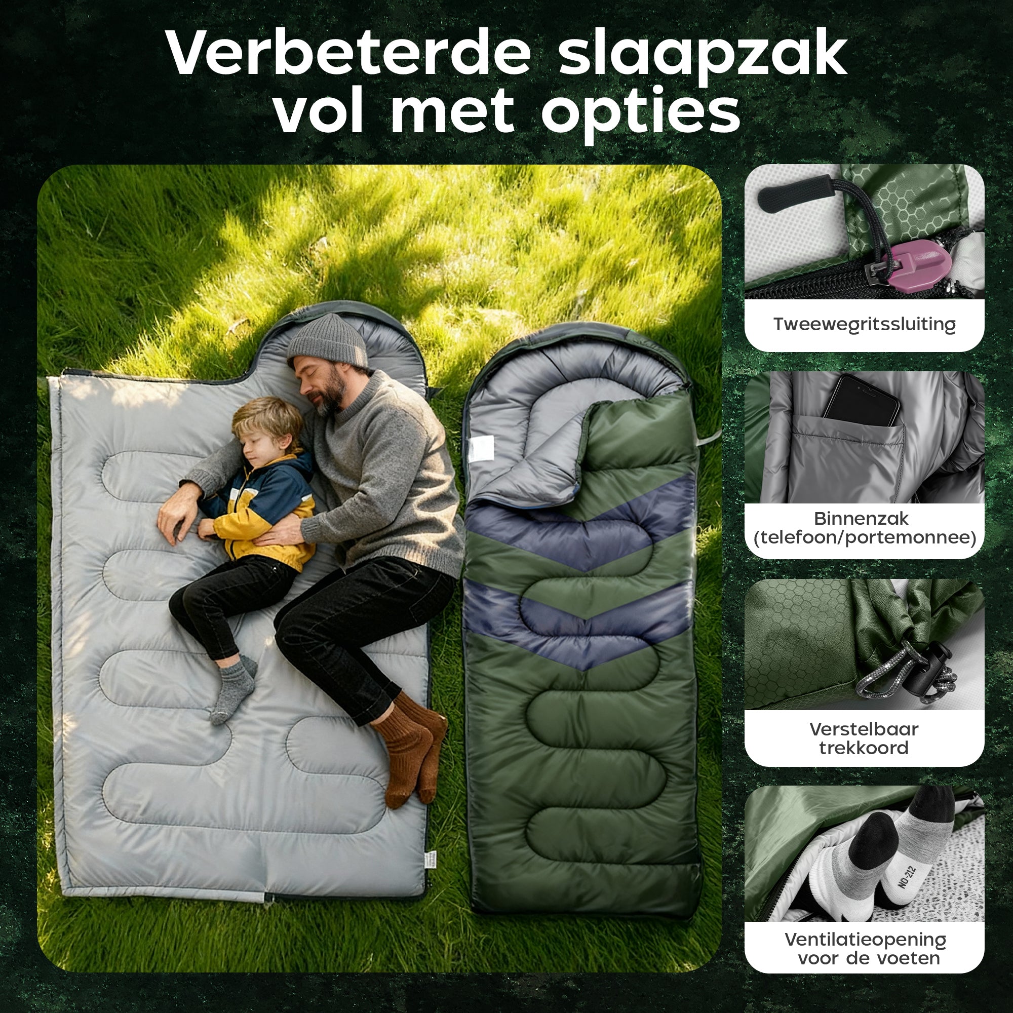 Kochar Slaapzak 4 Seizoenen - Groen