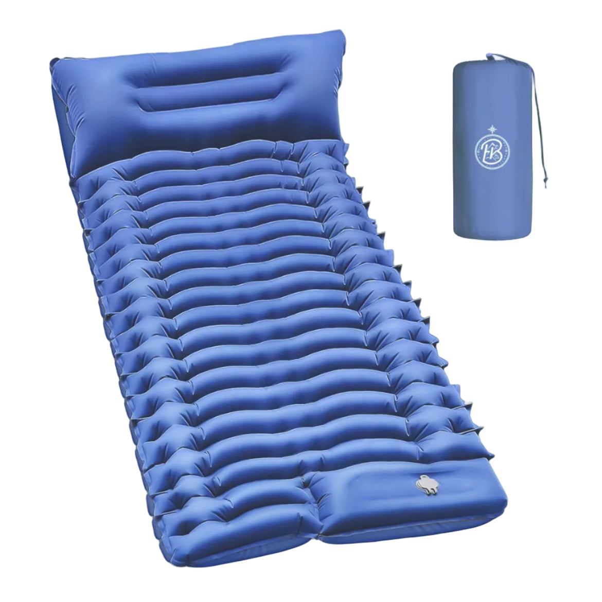 Kochar Slaapmat Zelfopblazend – Met Ingebouwde Voetpomp & Hoofdkussen - Blauw