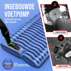 Kochar Slaapmat Zelfopblazend – Met Ingebouwde Voetpomp & Hoofdkussen - Blauw