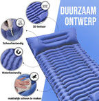 Kochar Slaapmat Zelfopblazend – Met Ingebouwde Voetpomp & Hoofdkussen - Blauw