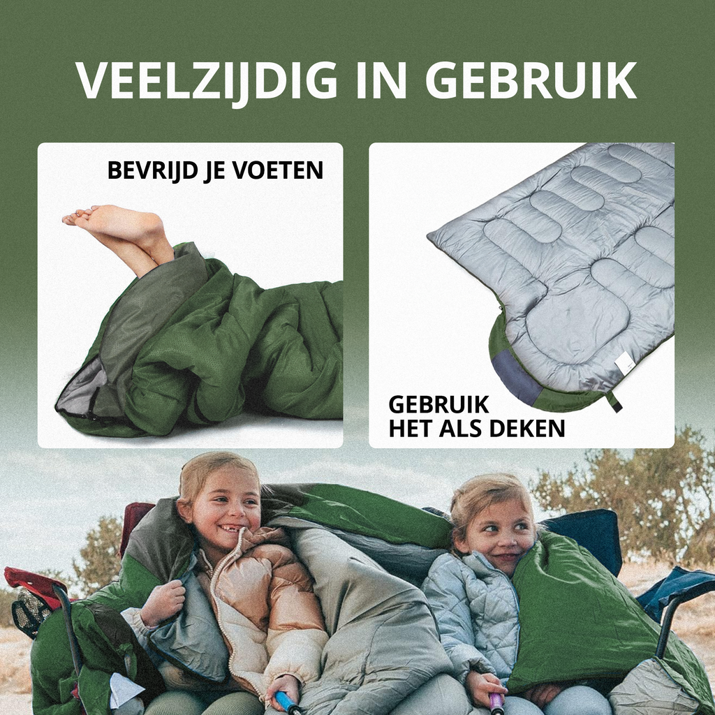 Kochar Slaapzak 3 Seizoenen - Groen