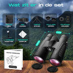 Kochar Verrekijker - 12x42 - BAK4 - Waterdicht -Paarse Lens