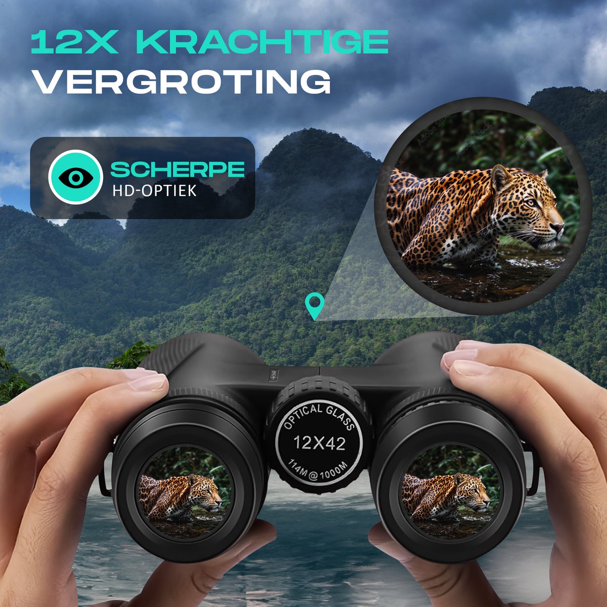 Kochar Verrekijker - 12x42 - Incl. Tripod en Telefoonhouder - BAK4 - Waterdicht - Verrekijker voor volwassenen & kinderen