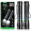 Kochar EDC Zaklamp LED oplaadbaar - Set van 2 - 800 Lumen - 5 Standen