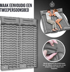 Kochar Slaapmat Zelfopblazend – Met Ingebouwde Voetpomp & Hoofdkussen - Grijs