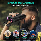 Kochar Verrekijker - 12x42 - BAK4 - Waterdicht -Paarse Lens