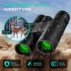Kochar Verrekijker - 12x42 - BAK4 - Waterdicht - Groene Lens