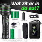 Kochar Zaklamp LED oplaadbaar - 5000 Lumen - 26650 mAh Oplaadbare Batterij - 6 Standen